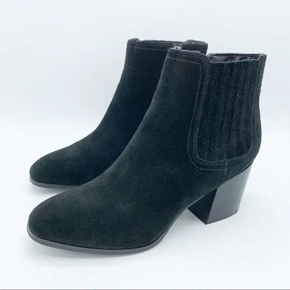Blondo Sabina Black‎ Suede Leather Waterproof Ankle Boots Size 8.5